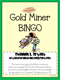 Gold Rush Bingo Game From Bryants Brain Train On Teachersnotebook Com 10 Pages Gold Rush Activities Gold Rush Gold Rush Projects