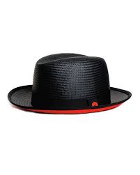 Keith And James Straw Hat With Red Suede Brim Black Red Suede Straw Hat Mens Straw Hat