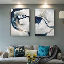 2 Pieces Abstract Paintings On Canvas Wall Art Pictures For Etsy Wall Art Pictures Abstract Canvas Painting Wall Art Living Room