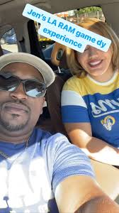 Celebrating my incredible wife, Jen Ross, and her well-deserved recognition  during Hispanic Heritage Month at the Rams game at SoFi Stadium! 🏈🎉  #ProudHusband #HispanicHeritageMonth #VamosRams