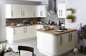 cream high gloss kitchen design