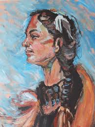 I have used already photo from Facebook for my acrilic painting