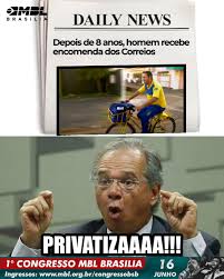 O secretário de desestatização, desinvestimento e mercados do ministério da economia, salim mattar, não vê espaço para a privatização dos correios em 2020, apesar de a estatal ter sido incluída no programa de parcerias de investimentos (ppi) do governo federal em agosto do ano passado. Mbl Brasilia Ø¯Ø± ØªÙˆÛŒÛŒØªØ± Cara 8 Anos Oito Anos O I T O Anos Ja Passou Da Hora De Privatizar Essa Bagaca E Abrir Esse Mercado Correios Entrega Postalis Ect Privatiza Privatizaja Privatizatudo