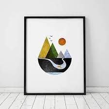 This styling trend has gained momentum over the last decade. Scandinavian Art Mountains Art Print Minimal Home Decor Wall Print Geometric Art Minimalist Art Modern Wall Art Abstract Wall Art 8x10 Inch No Frame Buy Online In Guatemala At Guatemala Desertcart Com Productid