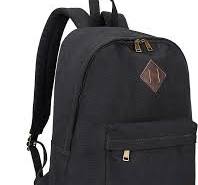 Canvas Laptop Backpack Durable Rucksack Travel Notebook Bag School Backpack  Bookbag for Men Women Black Factory Directly