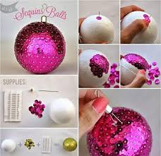 Weihnachtskugel Pailletten Styropor Anleitung Rosa Dekoration Basteln Weihnachten Bastelideen Weihnachten Weihnachtsdeko Selber Machen