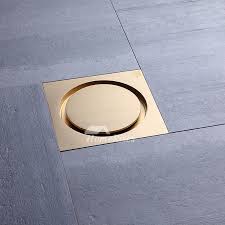 Aqua eden 66 x 30 clawfoot soaking porcelain enameled cast iron bathtub. High End Brushed Gold Brushed Antique Brushed Nickel Shower Drain Bathroom Square Brass Floor Mounted Drain