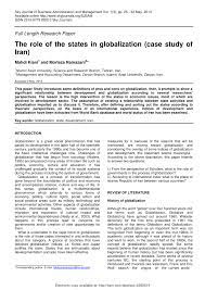 Pdf) The Role Of The States In Globalization (Case Study Of Iran)