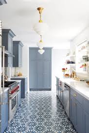 Cle Tile Concrete Cement Moroccan Tile Artistic Pattern Big Al Longnarrowkitchen We Took Our V 2020 Mutfak Zemini Mavi Mutfak Dolaplari Mutfak Ic Dekorasyonu