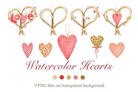 Use these free illustrations for your website, use the icons to represent your services or simply use these images to help users to understand your content. Watercolor Hearts Clipart Graphic By Tpushnaya Creative Fabrica In 2020 Watercolor Heart Wreath Clip Art Clip Art