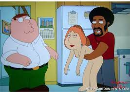 Cleveland Browne boink Lois Griffin on kitchen and Peter Griffin want  hook