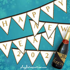 How do i cut out letters in word? Happy New Year Banner Printable For 2021 Plus Matching Wine Bottle Labels