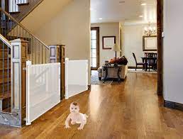 Retract A Gate For Your Baby Stairs Safety Certified Retractable Baby Gate