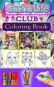 Printable gacha life shy coloring page. Gacha Life Club Coloring Book Activity Color Book Anime Coloring Pages Amazon Co Uk Berdoalmer Books 9798665159119 Books