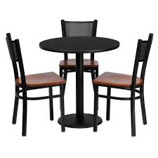 Messina 30 Inch Round Small Bistro Set Table And Chair Sets Flash Furniture Metal Chairs