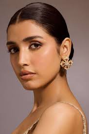 Ruby Sterling Silver Lotus Emerald Studs