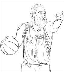 james harden coloring page free printable pages coloriage monstres
