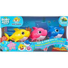 Sing & swim baby shark robotic bath toy yellow. Zuru Robo Alive Junior Baby Shark Sinf Swim Bath Toy 3 Pcs In Set New In Box 193052010810 Ebay