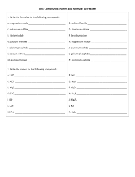 Ionic Compounds Names And Formulas Worksheet Wednesday April 17 2019 Multi Step Equations Worksheets Kids Worksheets Printables Literal Equations