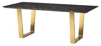 Sale ends in 9 hours 153. Bates Dining Table Black Marble Top Brushed Gold Legs 78 Contemporary Dining Tables By Rustic Home Furnishings Houzz