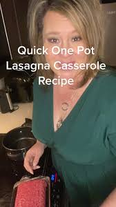 Quick and Easy weeknight meal! One pot lasagna casserole recipe #okie ...