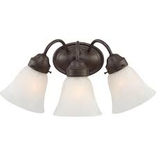 Volume Lighting 3 Light Indoor Antique Bronze Bath Or Vanity Light Wall Mount Or Wall Sconce With Alabaster Glass Shades V1573 79 The Home Depot Volume Lighting Vanity Lighting Bronze Vanity Lighting