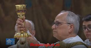 El papa León XIV utiliza en su primera misa un cáliz realizado por un  sacerdote y artista lenense