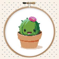 Show off your cross stitching skills with this remarkable cactus pattern. Simple Cool Cross Stitch Patterns Novocom Top