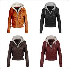 Le3no Womens Casual Motorcycle Fleece Hoodie Faux Leather Jacket Faux Leather Jacket Women Leather Jackets Women Leather Jacket