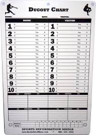 dugout charts for baseball softball teams baseball