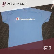 Light Blue Champions T Shirt Shirts T Shirt Champion Shirts