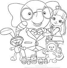 Gambar hitam putih rainbow ruby. Coloriage De Rainbow Ruby Avec Ses Amis Du Village Arc En Ciel Nel 2021 Festa
