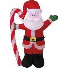 Shop online for cool christmas gifts. Southern Lights Inflatable Santa With Candy Cane Christmas Lights Mitre 10