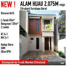 Entdecke rezepte, einrichtungsideen, stilinterpretationen und andere ideen zum ausprobieren. Rumah Dijual Rumah 2 Lantai Alam Hijau Citraland Surabaya New Bisa Kpr Nego