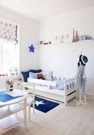 Some tips to design a timeless kids bedroom. Blue And White Kids Room Design