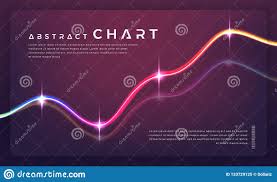 Trendy Charts Diagrams And Graphs On Dark Background Stock