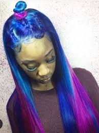 Stylist Tyrainthecity Blue White Pink Layers Balayage Blue Pink Hair Extensions Add My Code When You Sign Up For Blue Ombre Hair Green Hair Hair Styles