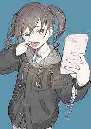 なめ茸 on twitter 可愛いアニメガール キャラ イラスト 歯 イラスト