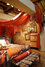 Orientalische Gardinen Haengend Decke Bett Wohnen Wohnung Orientalisches Schlafzimmer