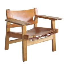 Borge Mogensen Spanish Chair In Natural Leather And Oak Spanish Chairs Outdoor Lounge Chair Cushions Beach Chair Umbrella