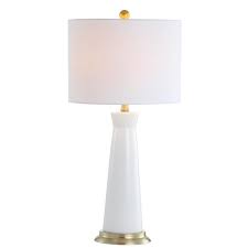 Jonathan Y Hartley 29 In Ceramic Column Led Table Lamp Led Table Lamp White Table Lamp Table Lamp