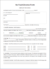 Ms Word No Fault Divorce Form Template Word Document Templates
