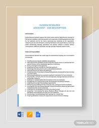 Experience with hr software, like hris or hrms. Human Resources Assistant Job Description 12 Free Word Pdf Documents Download Free Premium Templates