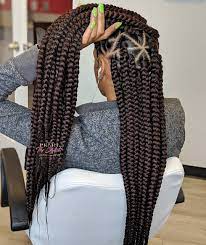 Waist Length Triangle Part Atlantagoddesslocs Goddesslocsatl Atla Box Braids Hairstyles For Black Women Hair Styles Braided Hairstyles For Black Women