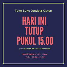 Di hadapan jendela, petang tiba, seorang perempuan duduk di ranjang yang tak lapang yang hanya. Jendela Hari Ini Toko Buku Jendela Klaten Tutup Jam Facebook
