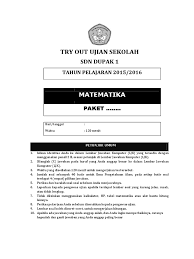 Here's the official first try. Cover Try Out Ujian Sekolah Pdf