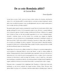 Maybe you would like to learn more about one of these? Recenzie De Ce Este Romania Altfel Lucian Boia