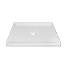 Jade Bath Jade 32 In X 40 In Single Threshold Shower Base In White 7132 40 70 The Home Depot In 2020 Shower Base Shower Wall Kits Shower Installation