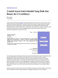 Surat keterangan sehat akan diisi dan ditandatangani oleh dokter yang memeriksa, setelah semua prosedur telah selesai kamu bisa mendapatkan surat keterangan sehat dari puskesmas. Contoh Surat Sakit Sekolah Yang Baik Dan Benar Ini 2 Contohnya
