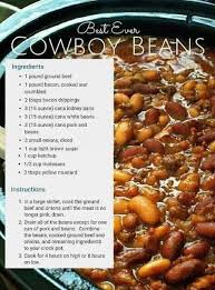 Image May Contain Food Text That Says Besteve Cowboy Beans Ingredients Pound Ground Beef Pound Bacan Cooked And Crumbled Rinderhackfleisch Rezepte Fleisch